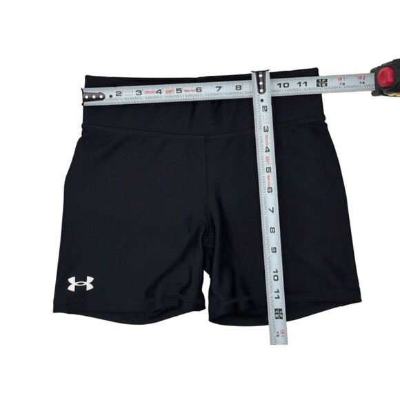 NEW UNDER ARMOUR Compression S Womens HEATGEAR BASELAYER 4” SHORTY SHORTS Black - Picture 6 of 6